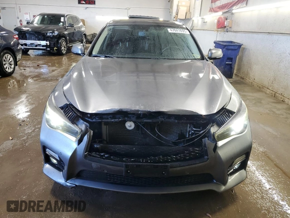 2014 Infiniti Q50 Premium with VIN JN1BV7AR5EM700289, listed as a Copart auction lot 47841695 with 122,579 mi miles and Salvage Title. Bid and sale history available at carsss.com. Image 5.