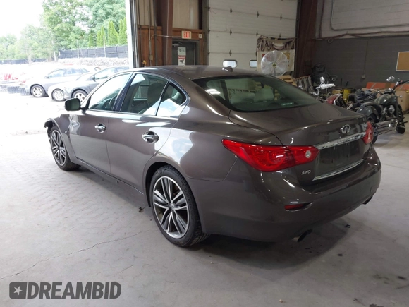 2014 Infiniti Q50 Sport with VIN JN1BV7AR5EM694526, listed as a IAAI auction lot 42782010 with 145,152 mi miles and . Bid and sale history available at DreamBid. Image 3.