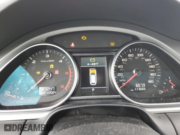 2013 Audi Q7 Prestige with VIN WA1WMAFE3DD015379, listed as a Copart auction lot 77213144 with 111,033 mi miles and Salvage title. Bid and sale history available at DreamBid. Image 9.