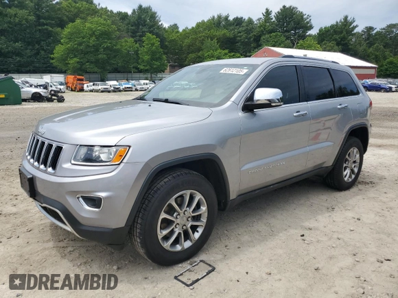2014 Jeep Grand Cherokee Limited with VIN 1C4RJFBG1EC568989, listed as a Copart auction lot 62612105 with 164,534 mi miles and Clean title. Bid and sale history available at DreamBid. Image 1.