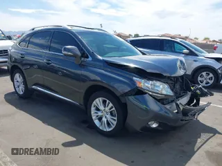 2010 Lexus RX 450h with VIN JTJBC1BA9A2017250, listed as a IAAI auction lot 42011466 with 220,319 mi miles and . Bid and sale history available at carsss.com. Image 1.
