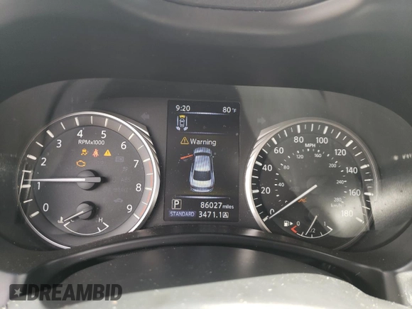 2021 Infiniti Q50 Luxe z VIN JN1EV7BR7MM752758, wystawiony jako Copart lot #55964125 z przebiegiem 86 027 mil mil oraz Szkoda całkowita • Salvage title. Historia ofert i sprzedaży dostępna na DreamBid. Obrazek 9.