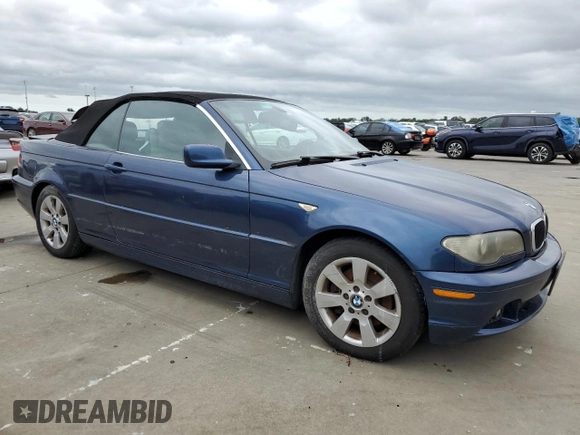 2005 BMW 3 Series 325Ci with VIN WBABW33435PL38849, listed as a Copart auction lot 74263214 with Not Provided miles and Salvage Title. Bid and sale history available at DreamBid. Image 4.
