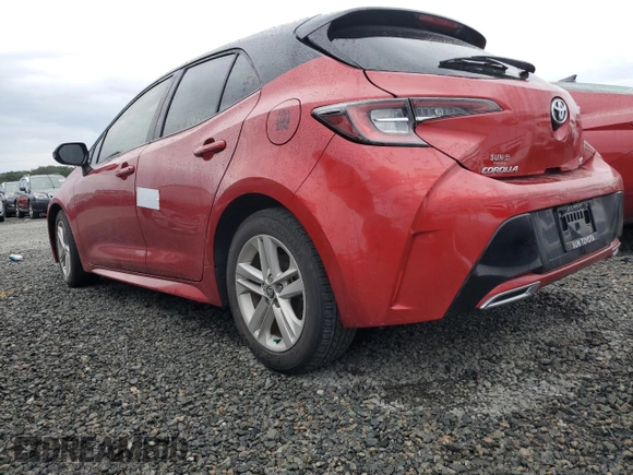 2021 Toyota Corolla Hatchback SE with VIN JTND4MBEXM3133614, listed as a Copart auction lot 74968894 with 0 mi miles and Non Repairable. Bid and sale history available at carsss.com. Image 2.