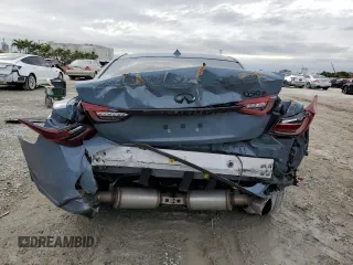 2021 Infiniti Q50 Red Sport 400 with VIN JN1FV7DP7MM850365, listed as a Copart auction lot 41923735 with 71,614 mi miles and Non Repairable. Bid and sale history available at DreamBid. Image 6.