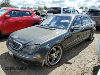 2002 Mercedes-Benz S-Class 4.3L with VIN WDBNG70J62A288492, listed as a Copart auction lot 75062694 with 0 mi miles and Salvage Title. Bid and sale history available at carsss.com. Image 1.