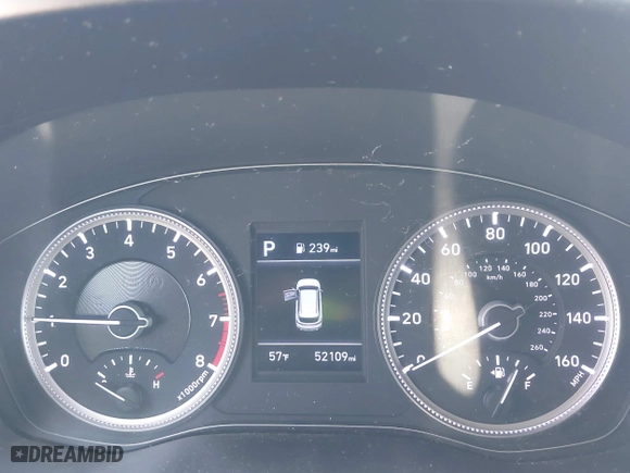 2019 Hyundai Santa Fe SE with VIN 5NMS23AD0KH023450, listed as a IAAI auction lot 41971233 with 52,109 mi miles. Bid and sale history available at carsss.com. Image 7.