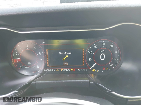 2019 Ford Mustang EcoBoost with VIN 1FA6P8TH2K5162097, listed as a IAAI auction lot 41902511 with 73,306 mi miles and . Bid and sale history available at carsss.com. Image 7.