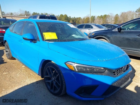 2024 Honda Civic Hatchback Sport Touring with VIN 19XFL1G86RE006456, listed as a IAAI auction lot 41292817 with 9,466 mi miles. Bid and sale history available at carsss.com. Image 1.