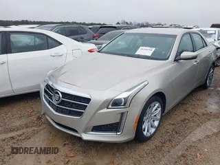 2014 Cadillac CTS Sedan RWD with VIN 1G6AP5SX8E0184038, listed as a IAAI auction lot 41235258 with 107,420 mi miles. Bid and sale history available at carsss.com. Image 2.