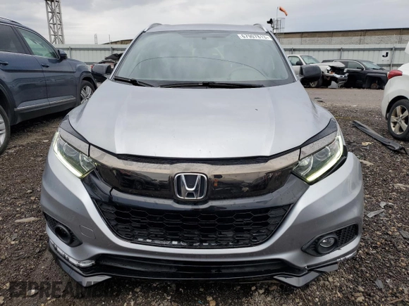 2022 Honda HR-V Sport with VIN 3CZRU6H19NM728720, listed as a Copart auction lot 67907813 with 21,889 mi miles and Salvage Title. Bid and sale history available at carsss.com. Image 5.