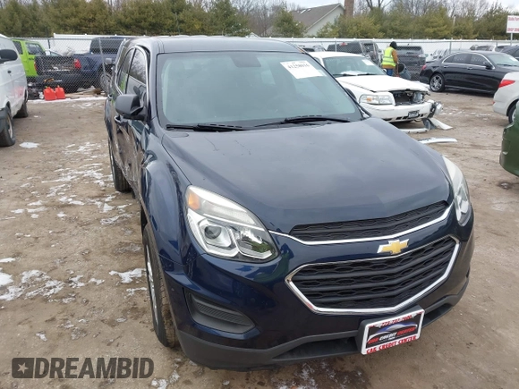 2017 Chevrolet Equinox LS with VIN 2GNALBEK7H1515179, listed as a IAAI auction lot 41258016 with 106,202 mi miles. Bid and sale history available at carsss.com. Image 1.