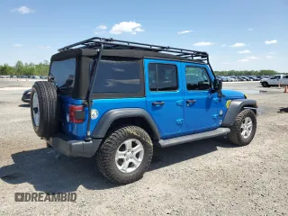 2021 Jeep Wrangler Unlimited Willys with VIN 1C4HJXDM5MW824651, listed as a Copart auction lot 51843605 with 51,647 mi miles and Salvage Title. Bid and sale history available at DreamBid. Image 3.
