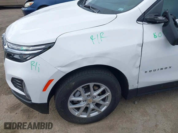 2024 Chevrolet Equinox LT with VIN 3GNAXUEG9RS181173, listed as a IAAI auction lot 42082890 with 27,575 mi miles. Bid and sale history available at carsss.com. Image 6.