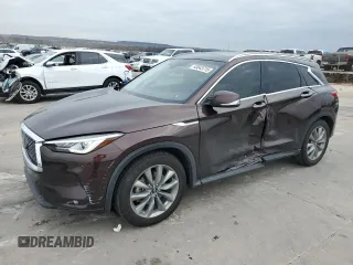 2020 Infiniti QX50 LUXE with VIN 3PCAJ5M12LF103122, listed as a Copart auction lot 43043715 with 74,521 mi miles and Salvage Title. Bid and sale history available at carsss.com. Image 1.