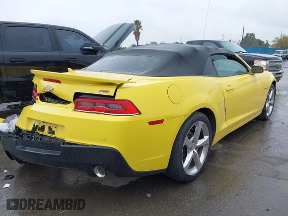2015 Chevrolet Camaro LT with VIN 2G1FF3D3XF9207176, listed as a IAAI auction lot 41583330 with 96,753 mi miles. Bid and sale history available at carsss.com. Image 4.