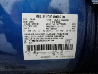 2020 Ford Explorer XLT z VIN 1FMSK8DH0LGA63799, wystawiony jako Copart lot #59457225 z przebiegiem 114 160 mil mil oraz Szkoda całkowita • Salvage title. Historia ofert i sprzedaży dostępna na DreamBid. Obrazek 14.