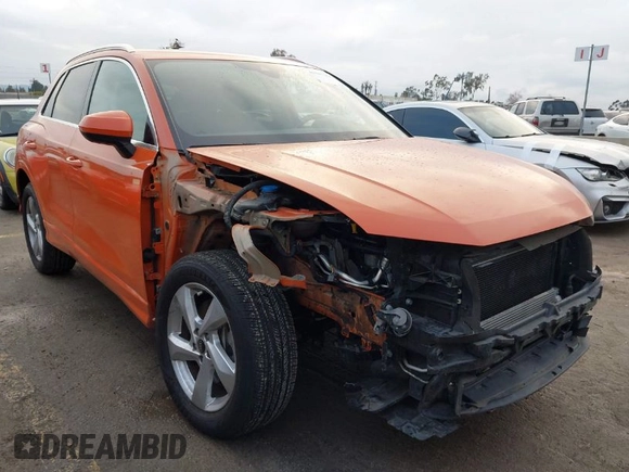 2021 Audi Q3 Premium with VIN WA1AUCF30M1137042, listed as a IAAI auction lot 41502456 with 61,742 mi miles and . Bid and sale history available at DreamBid. Image 1.