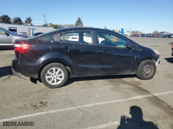 2015 Kia Rio LX with VIN KNADM4A35F6469237, listed as a Copart auction lot 41844635 with 129,150 mi miles and Salvage Title. Bid and sale history available at carsss.com. Image 3.