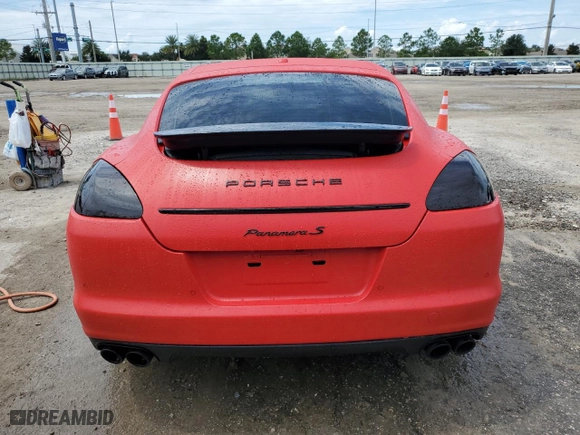 2012 Porsche Panamera S Hybrid with VIN WP0AD2A79CL045571, listed as a Copart auction lot 70634554 with 79,985 mi miles and Salvage Title. Bid and sale history available at carsss.com. Image 6.