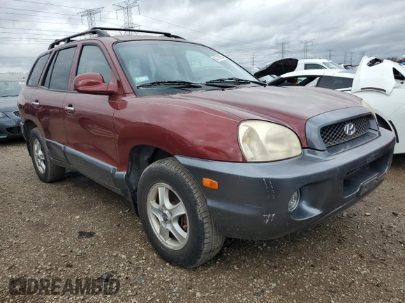 2001 Hyundai Santa Fe GLS with VIN KM8SC83DX1U106345, listed as a Copart auction lot 81110664 with 103,639 mi miles and Clean Title. Bid and sale history available at carsss.com. Image 4.