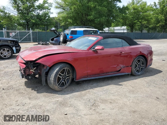 2019 Ford Mustang EcoBoost z VIN 1FATP8UH5K5200696, wystawiony jako Copart lot #65051125 z przebiegiem 23 411 mil mil oraz Czysty tytuł • Clean title. Historia ofert i sprzedaży dostępna na DreamBid. Obrazek 1.