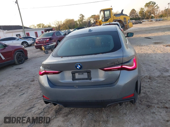 2024 BMW i4 eDrive35 with VIN WBY43AW02RFT14568, listed as a IAAI auction lot 41694722 with 2,338 mi miles. Bid and sale history available at carsss.com. Image 17.