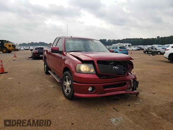 2008 Ford F-150 STX with VIN 1FTRX12W68KD11913, listed as a Copart auction lot 57166435 with 186,576 mi miles and Salvage title. Bid and sale history available at DreamBid. Image 13.