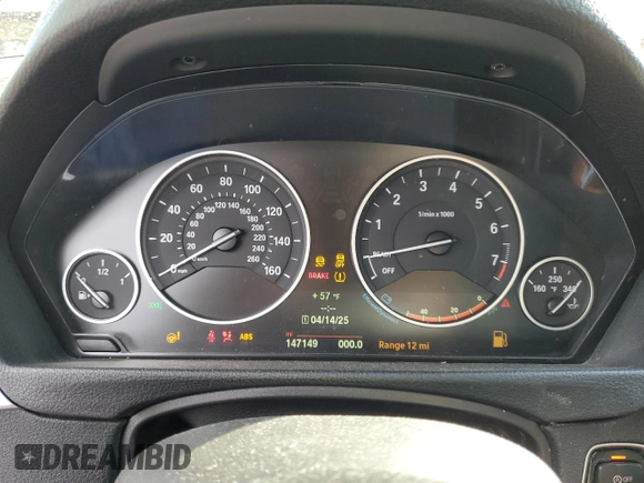 2014 BMW 3 Series 328i xDrive with VIN WBA3B5C53EP540384, listed as a Copart auction lot 53364115 with 147,149 mi miles and Non Repairable. Bid and sale history available at carsss.com. Image 9.