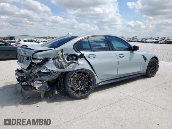 2023 BMW M3 Competition xDrive with VIN WBS43AY00PFN57168, listed as a Copart auction lot 50732415 with 28,453 mi miles and Salvage title. Bid and sale history available at DreamBid. Image 3.