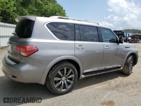 2014 Infiniti QX80 with VIN JN8AZ2NE1E9067594, listed as a Copart auction lot 60652435 with 109,062 mi miles and Salvage title. Bid and sale history available at DreamBid. Image 3.