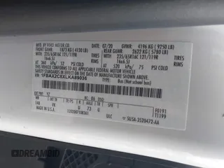 2020 Ford Transit Passenger XL with VIN 1FBAX2C8XLKA89036, listed as a IAAI auction lot 41456332 with 31,414 mi miles and . Bid and sale history available at DreamBid. Image 9.
