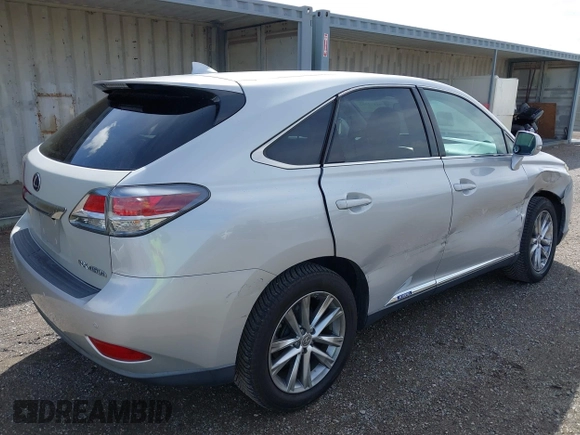 2015 Lexus RX 450h with VIN 2T2ZB1BA4FC002602, listed as a IAAI auction lot 41812562 with 166,220 mi miles and . Bid and sale history available at DreamBid. Image 4.