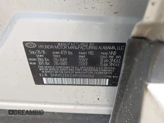 2019 Hyundai Santa Fe SE z VIN 5NMS23AD4KH046066, wystawiony jako IAAI lot #41880900 z przebiegiem 45 220 mil mil oraz . Historia ofert i sprzedaży dostępna na DreamBid. Obrazek 9.