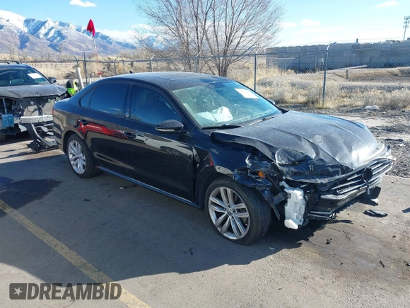2019 Volkswagen Passat 2.0T Wolfsburg Edition with VIN 1VWLA7A32KC012841, listed as a IAAI auction lot 41539683 with 75,897 mi miles. Bid and sale history available at carsss.com. Image 1.