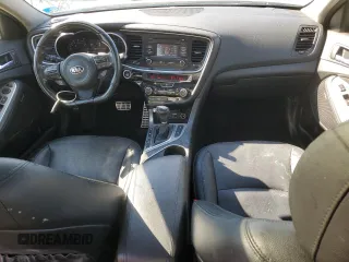 2015 Kia Optima SX Turbo with VIN 5XXGR4A69FG375214, listed as a Copart auction lot 44355735 with 95,386 mi miles and Salvage Title. Bid and sale history available at carsss.com. Image 8.