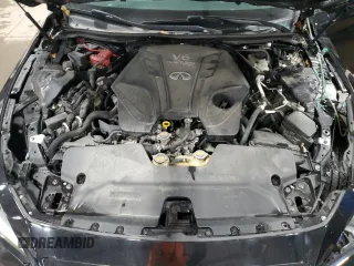 2019 Infiniti Q50 3.0t LUXE with VIN JN1EV7AR6KM557944, listed as a Copart auction lot 48793515 with 54,222 mi miles and Salvage Title. Bid and sale history available at carsss.com. Image 12.