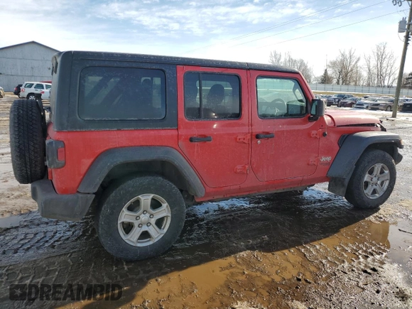 2021 Jeep Wrangler Unlimited Sport with VIN 1C4HJXKN2MW640909, listed as a Copart auction lot 42649335 with Not provided miles and Clean title. Bid and sale history available at DreamBid. Image 3.