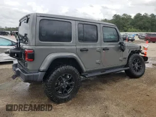 2020 Jeep Wrangler Unlimited Sahara with VIN 1C4HJXEM1LW202755, listed as a Copart auction lot 71248044 with 76,730 mi miles and Salvage Title. Bid and sale history available at carsss.com. Image 3.