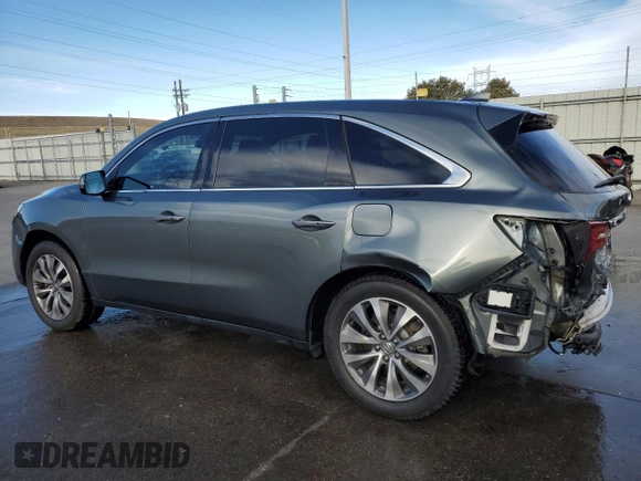 2015 Acura MDX Technology z VIN 5FRYD3H48FB006816, wystawiony jako Copart lot #48035935 z przebiegiem 104 315 mil mil oraz Szkoda całkowita • Salvage title. Historia ofert i sprzedaży dostępna na DreamBid. Obrazek 2.
