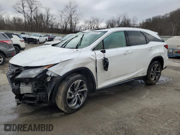 2019 Lexus RX with VIN JTJDGKCA5K2007608, listed as a Copart auction lot 43916085 with 0 mi miles and Salvage Title. Bid and sale history available at carsss.com. Image 1.