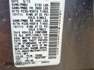 2014 Nissan Murano SL z VIN JN8AZ1MU7EW401633, wystawiony jako Copart lot #59775985 z przebiegiem 114 267 mil mil oraz Czysty tytuł • Clean title. Historia ofert i sprzedaży dostępna na DreamBid. Obrazek 13.
