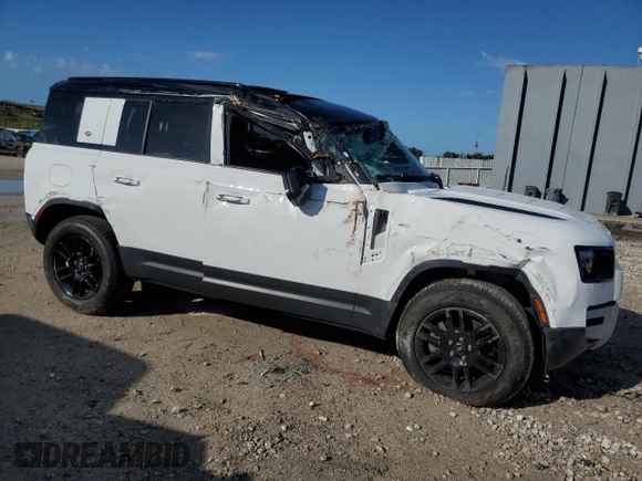 2023 Land Rover Defender S with VIN SALEJ7EX2P2158154, listed as a Copart auction lot 46595065 with 13,045 mi miles and Salvage title. Bid and sale history available at DreamBid. Image 4.