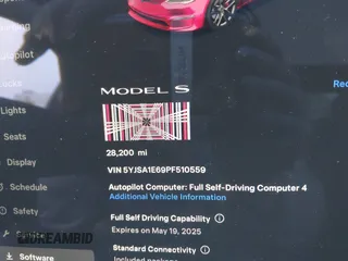 2023 Tesla Model S Plaid с VIN 5YJSA1E69PF510559, выставлен на аукционе IAAI как лот 42164885 с пробегом 28 200 миль миль и . История ставок и продаж доступна на DreamBid. Изображение 15.
