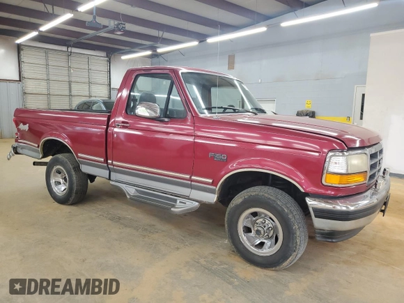 1995 Ford F-150 with VIN 1FTEF14NXSNA76234, listed as a Copart auction lot 52021645 with 168,695 mi miles and Salvage Title. Bid and sale history available at carsss.com. Image 4.