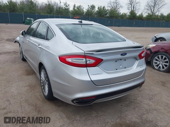 2013 Ford Fusion Titanium with VIN 3FA6P0K93DR260275, listed as a IAAI auction lot 42002127 with 126,751 mi miles. Bid and sale history available at carsss.com. Image 3.