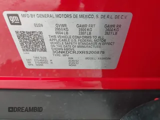 2024 Chevrolet Blazer EV eAWD RS z VIN 3GNKDCRJXRS200875, wystawiony jako IAAI lot #41685206 z przebiegiem 7 610 mil mil oraz . Historia ofert i sprzedaży dostępna na DreamBid. Obrazek 9.