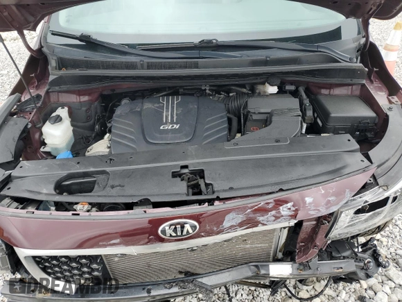 2017 Kia Sedona SX with VIN KNDMC5C12H6324411, listed as a Copart auction lot 52789895 with 27,003 mi miles and Salvage Title. Bid and sale history available at carsss.com. Image 12.