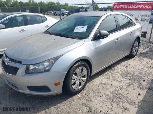 2014 Chevrolet Cruze LS with VIN 1G1PA5SH4E7250957, listed as a IAAI auction lot 42013187 with 108,670 mi miles. Bid and sale history available at carsss.com. Image 2.