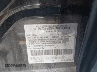 2007 Mazda 6 i Sport VE with VIN 1YVHP80C275M18610, listed as a IAAI auction lot 41491404 with 169,115 mi miles and . Bid and sale history available at carsss.com. Image 9.